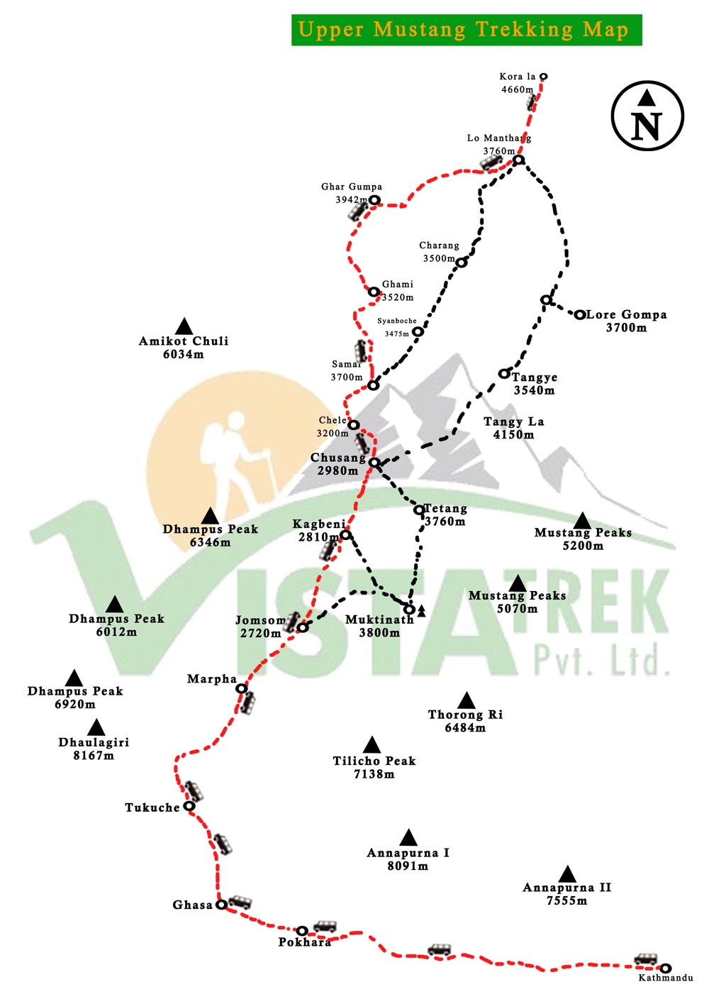 Upper Mustang Driving Tour 12 Days