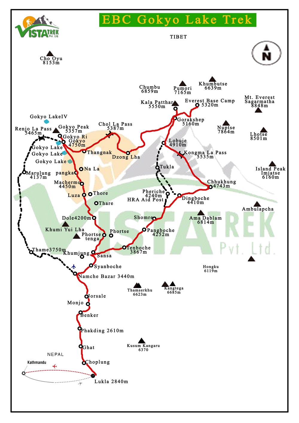 EBC-Chola Pass-Gokyo Lake Trek 17 Days